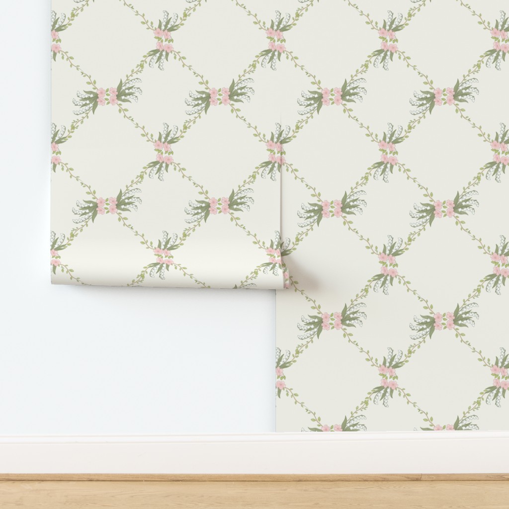 Romantic Garden Party pattern in a room setting